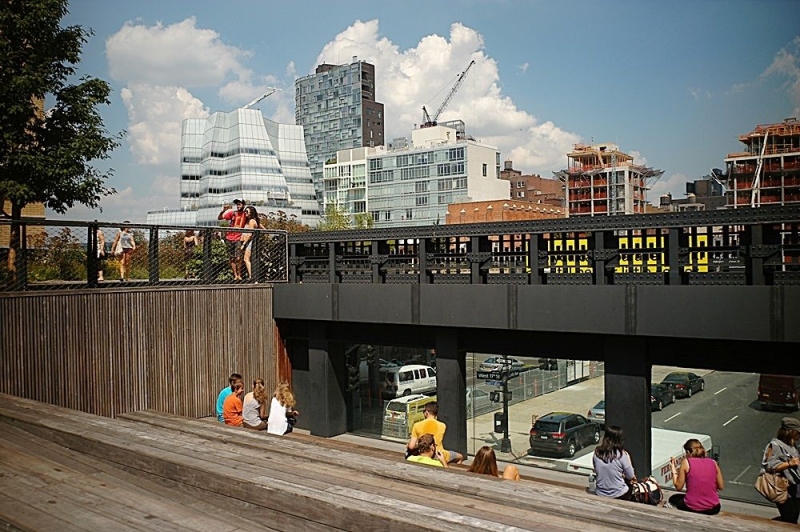 Road theater. Good to sit down and watch the world pass by