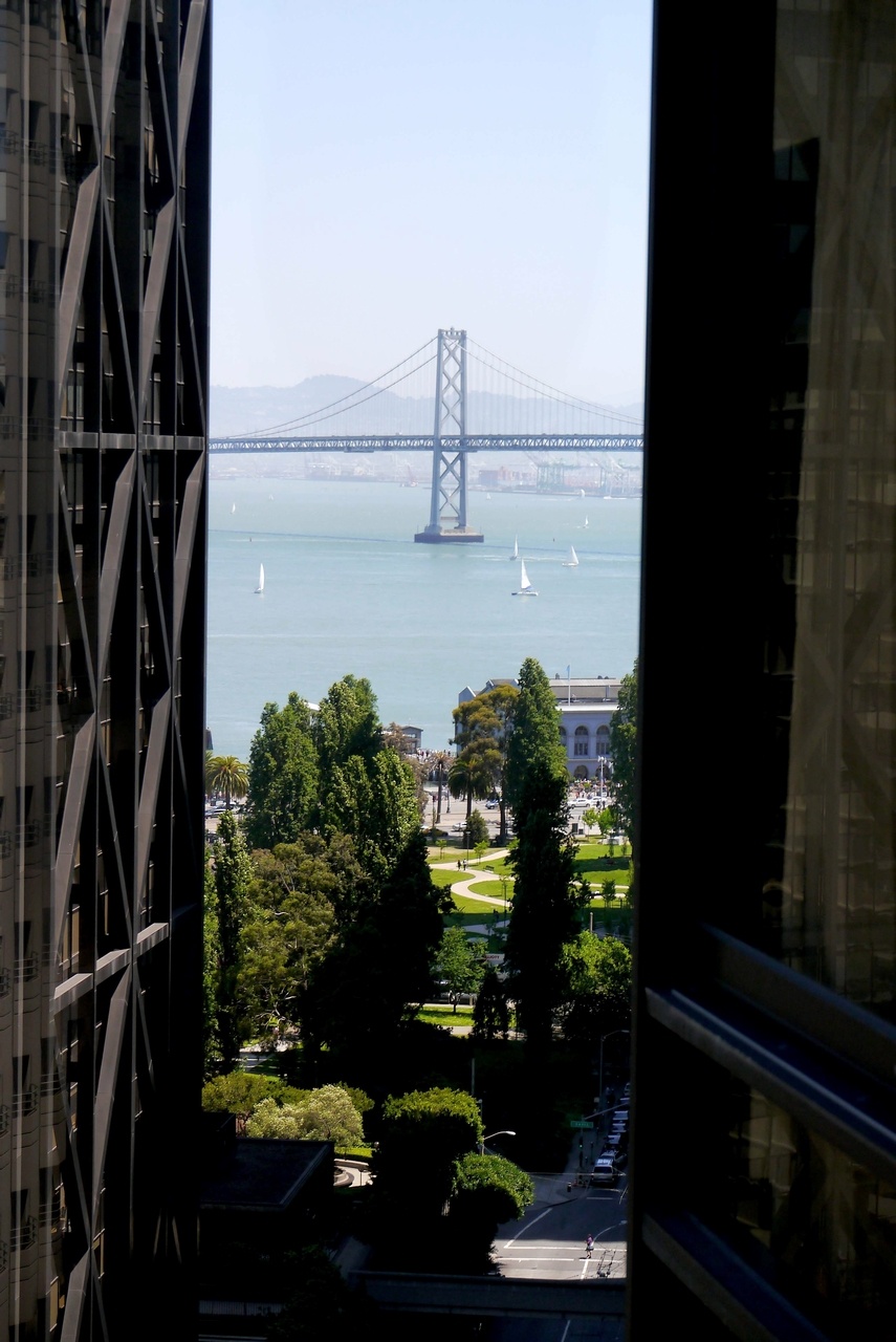 Bay Bridge view from hotel room