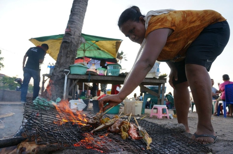 Busy grilling