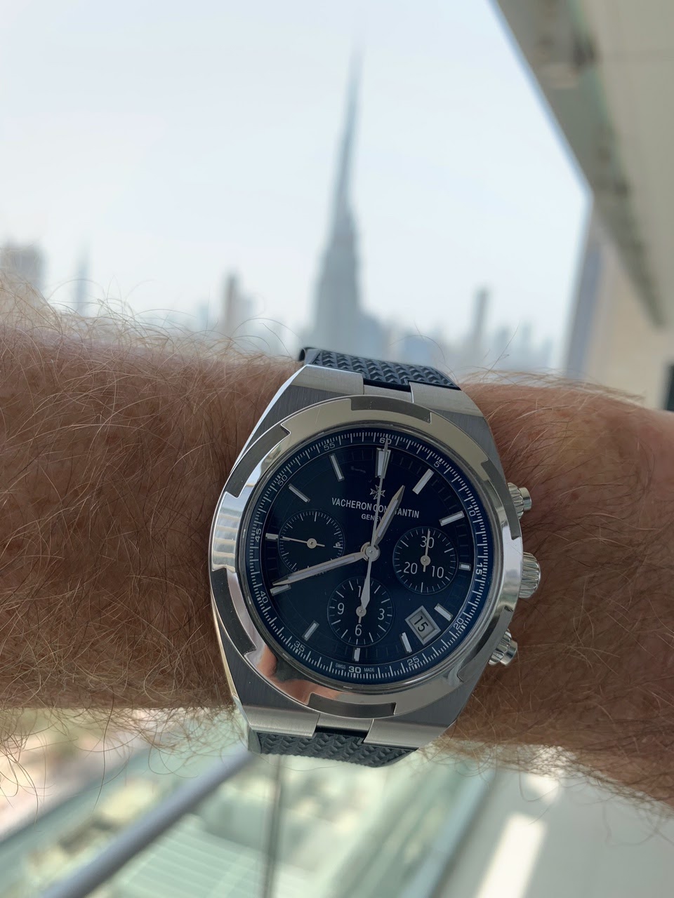 Vacheron Constantin Overseas Chronograph Steel 43mm Blue Dial