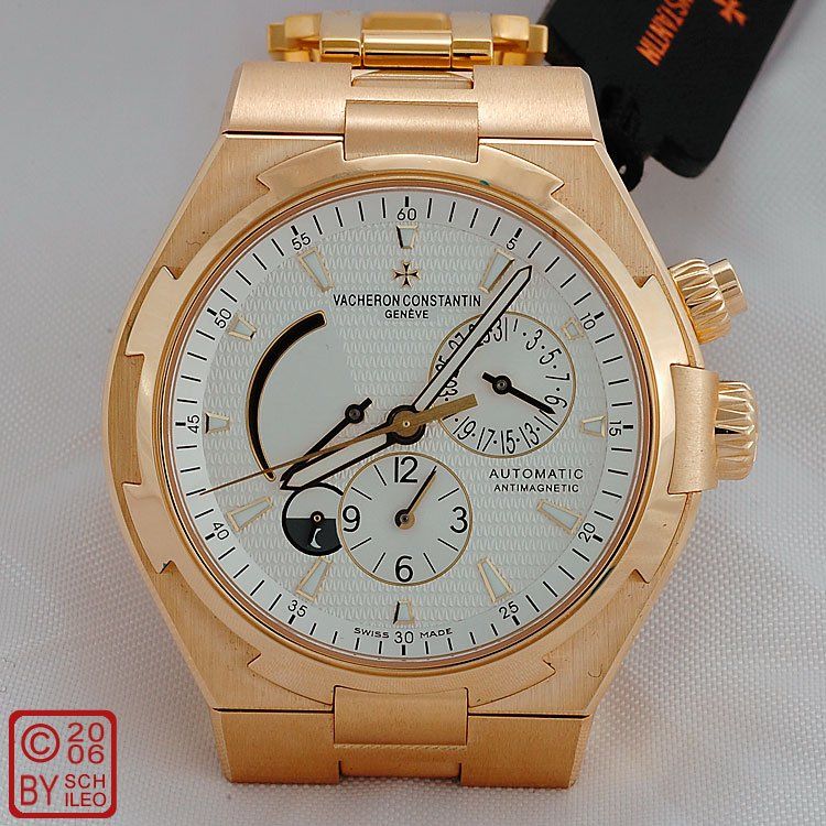 Overseas Dual Time Rose Gold with Leather Strap - Luxury Time