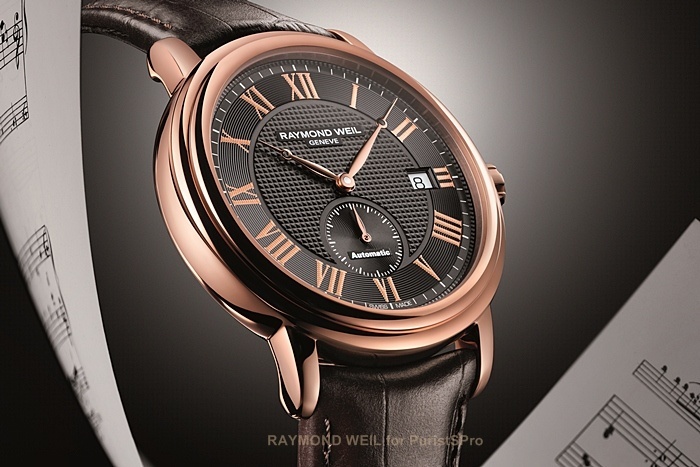 News Central RAYMOND WEIL Maestro Petite Seconde Or Rose