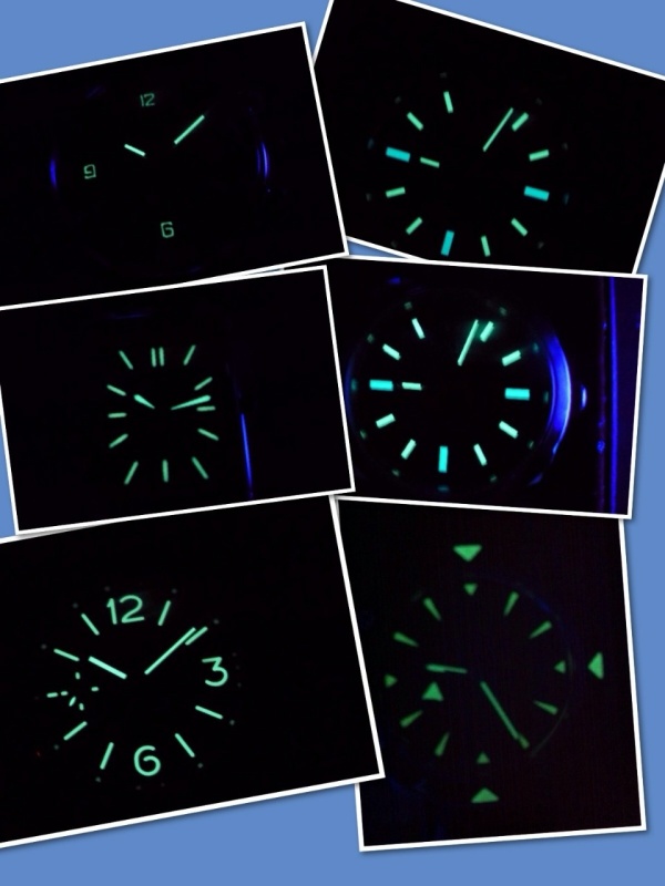 A little riddle .. 5 watches.. 5 nightly lume faces.. Have fun in guessing, maybe..