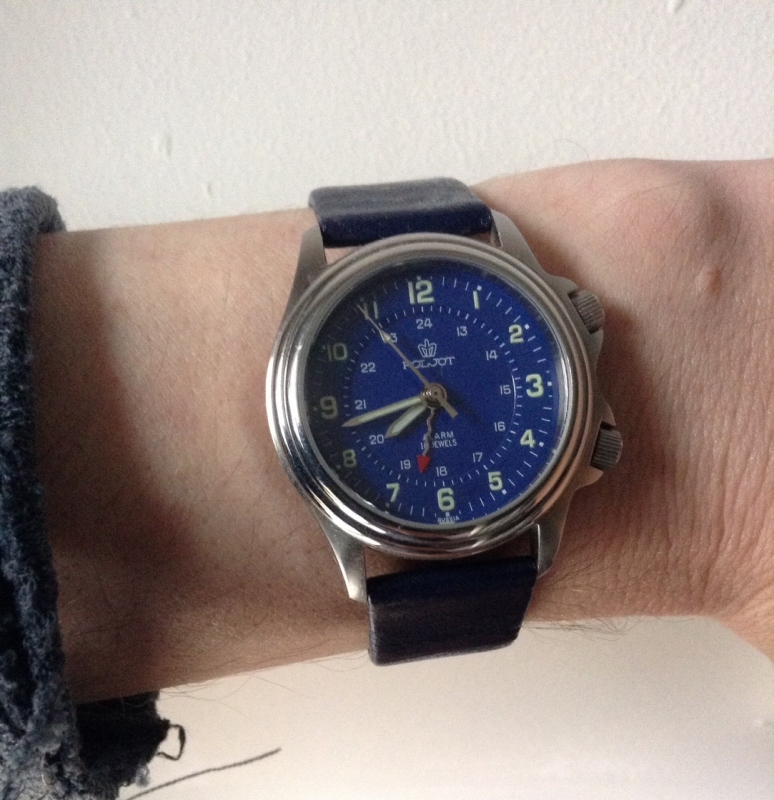 Pol jot alarm with fab blue dial