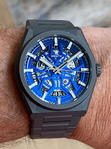 Zenith Defy Classic Skeleton Blue Ceramic 41mm 49.9003.670 Full