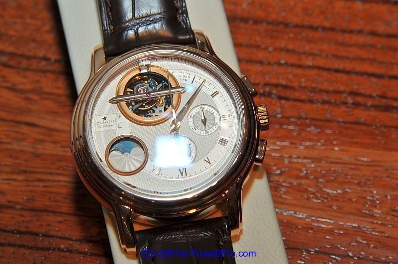 Zenith El Primero Chronograph Guilloche Silver Dial Watch