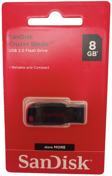 8 GB SanDisk Cruzer Blade USB 2.0 Flash Drive