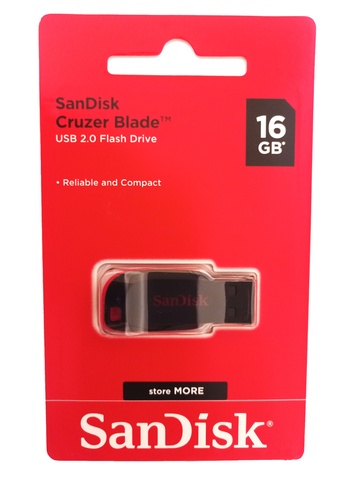 16 GB SanDisk Cruzer Blade USB 2.0 Flash Drive