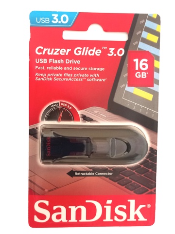 16 GB SanDisk Cruzer Glide 3.0 USB  Flash Drive