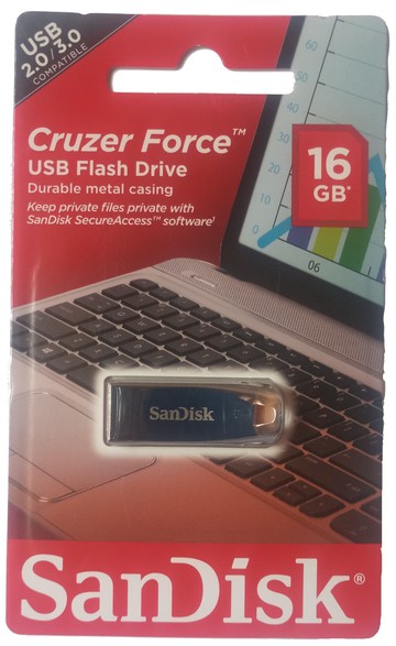 16GB SanDisk Cruzer Force USB Flash Drive