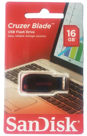 16GB SanDisk Cruzer Blade USB Flash Drive 