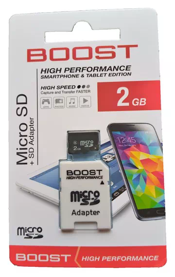 2 GB Micro SD Boost Memory Card