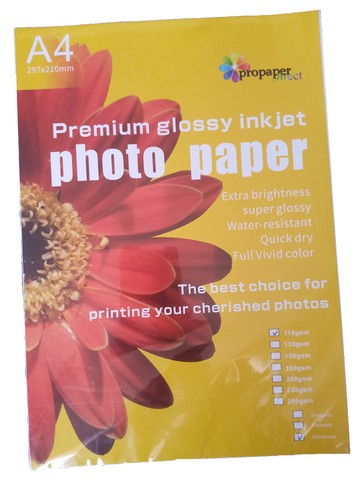 Propaper Direct A4 Premium Glossy Inkjet Photo Paper