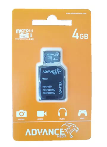 Advance 4 GB Micro SD Memory Card with Adapter
