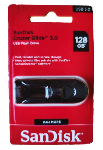 128 GB SanDisk Cruzer Glide 3.0 USB Flash Drive