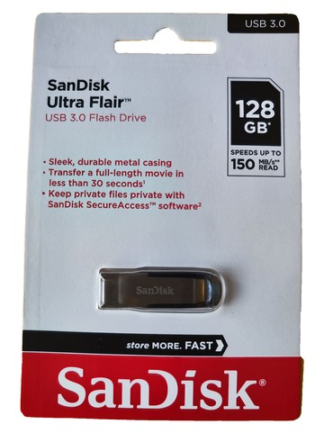 128 GB SanDisk Ultra Flair 3.0 USB Flash Drive | Flash Disk  (Metal Casing)