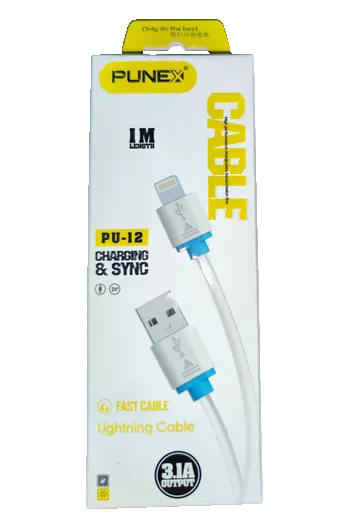 Punex iPhone Data Cable | 1Metre Fast Charging USB iPhone Data Cable