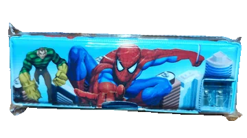 Pencil Pouch with Embedded Sharpeners | Spiderman Themed Pencil Pouch | Pencil Pocket 