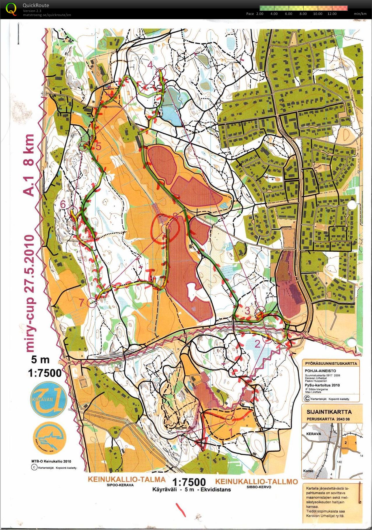 My digital orienteering map archive :: Miry-Cup 2010 - Keinukallio (kartta  1/2) (2010-05-27)