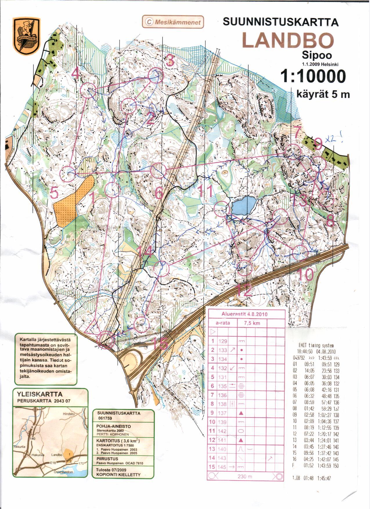 My digital orienteering map archive :: AR Landbo (04/08/2010)