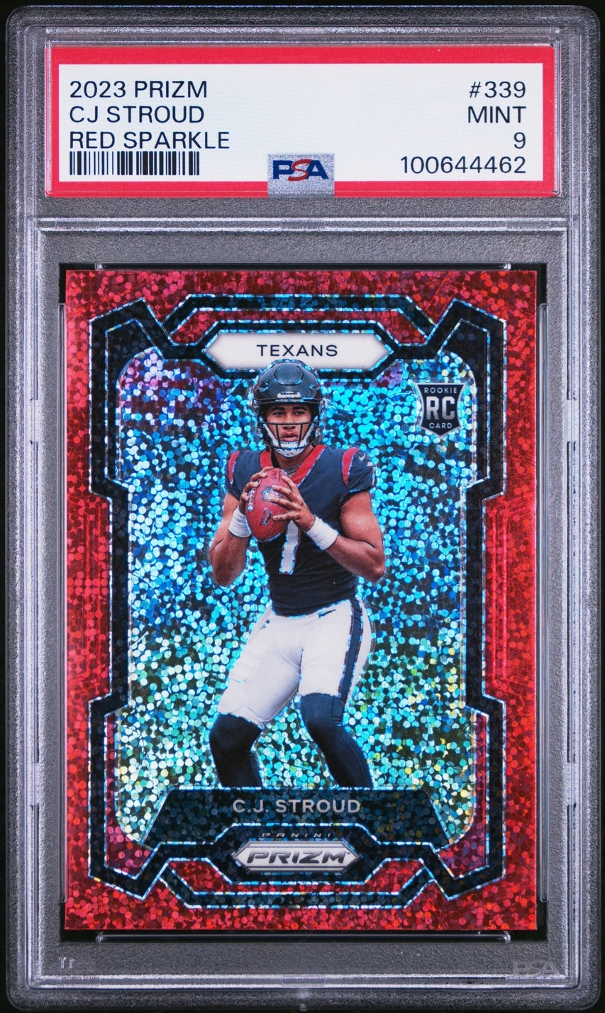 2023 Prizm #339 CJ Stroud Red Sparkle PSA 9 RC