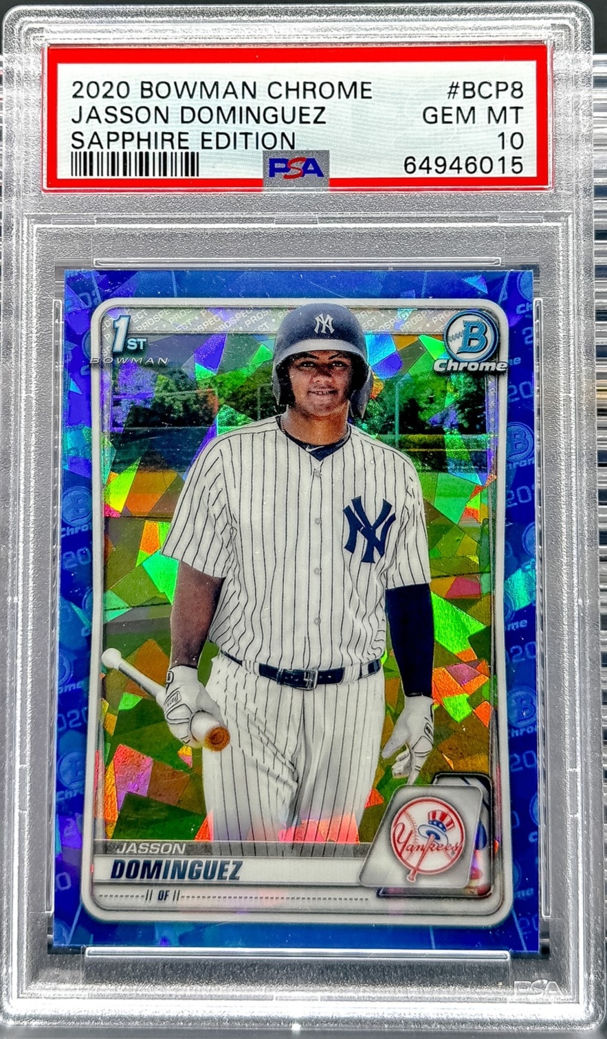 2020 Bowman Chrome Sapphire Edition #BCP-8 Jasson Dominguez PSA 10