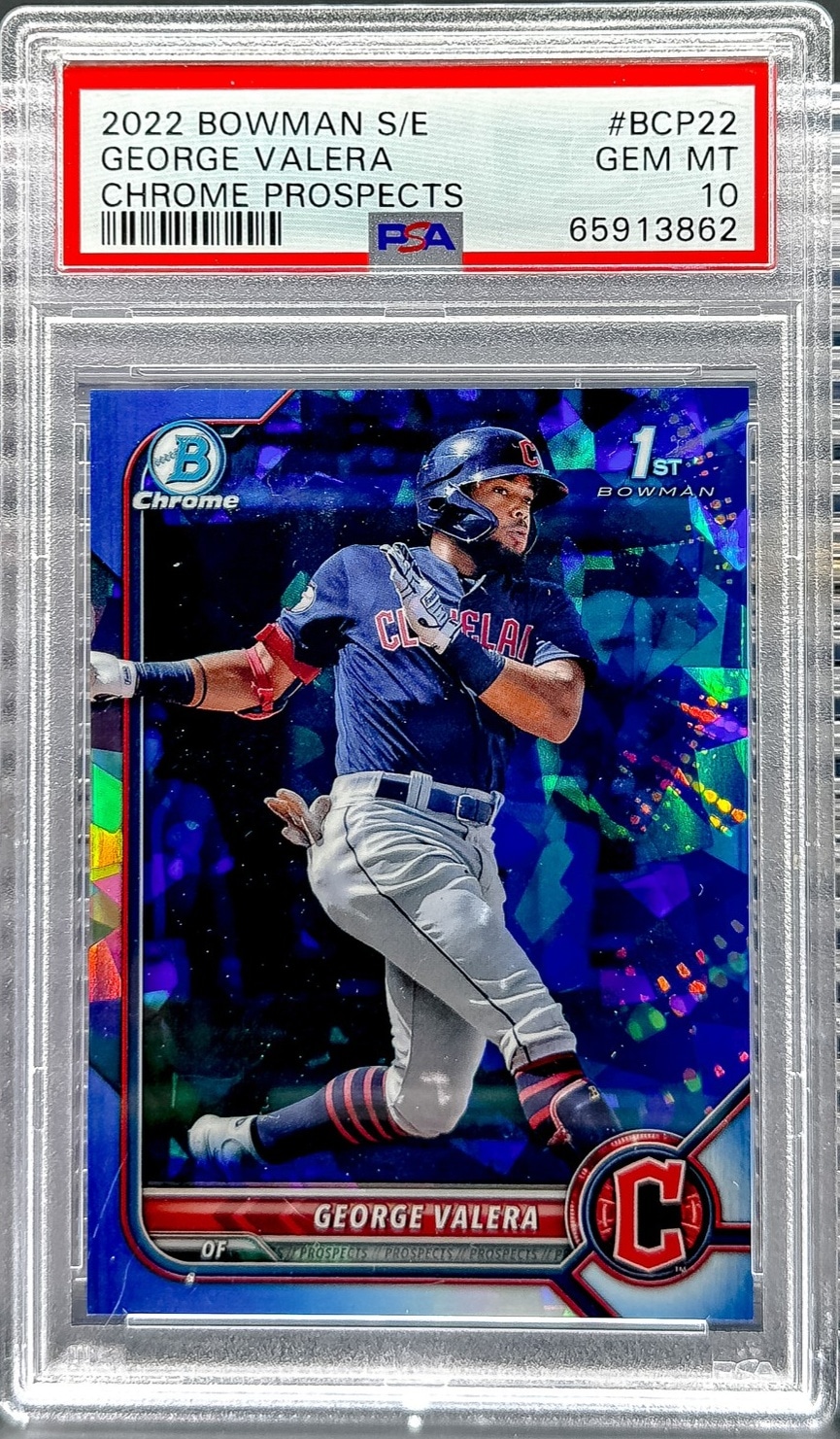 2022 Bowman Sapphire Edition #BCP-22 George Valera PSA 10