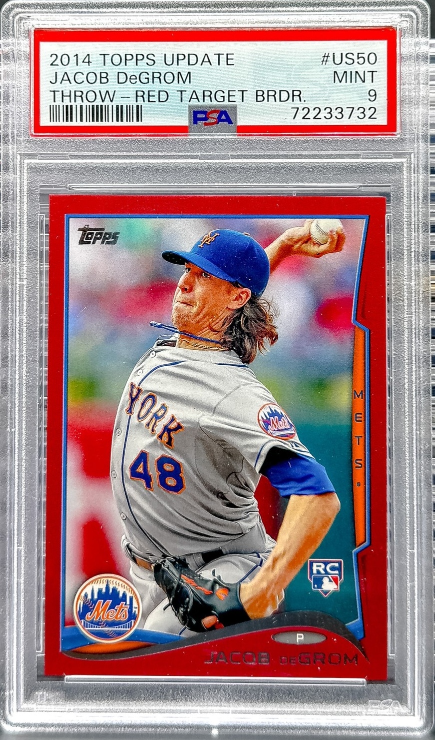 2014 Topps Update #US-50 Jacob deGrom Target Red Border PSA 9