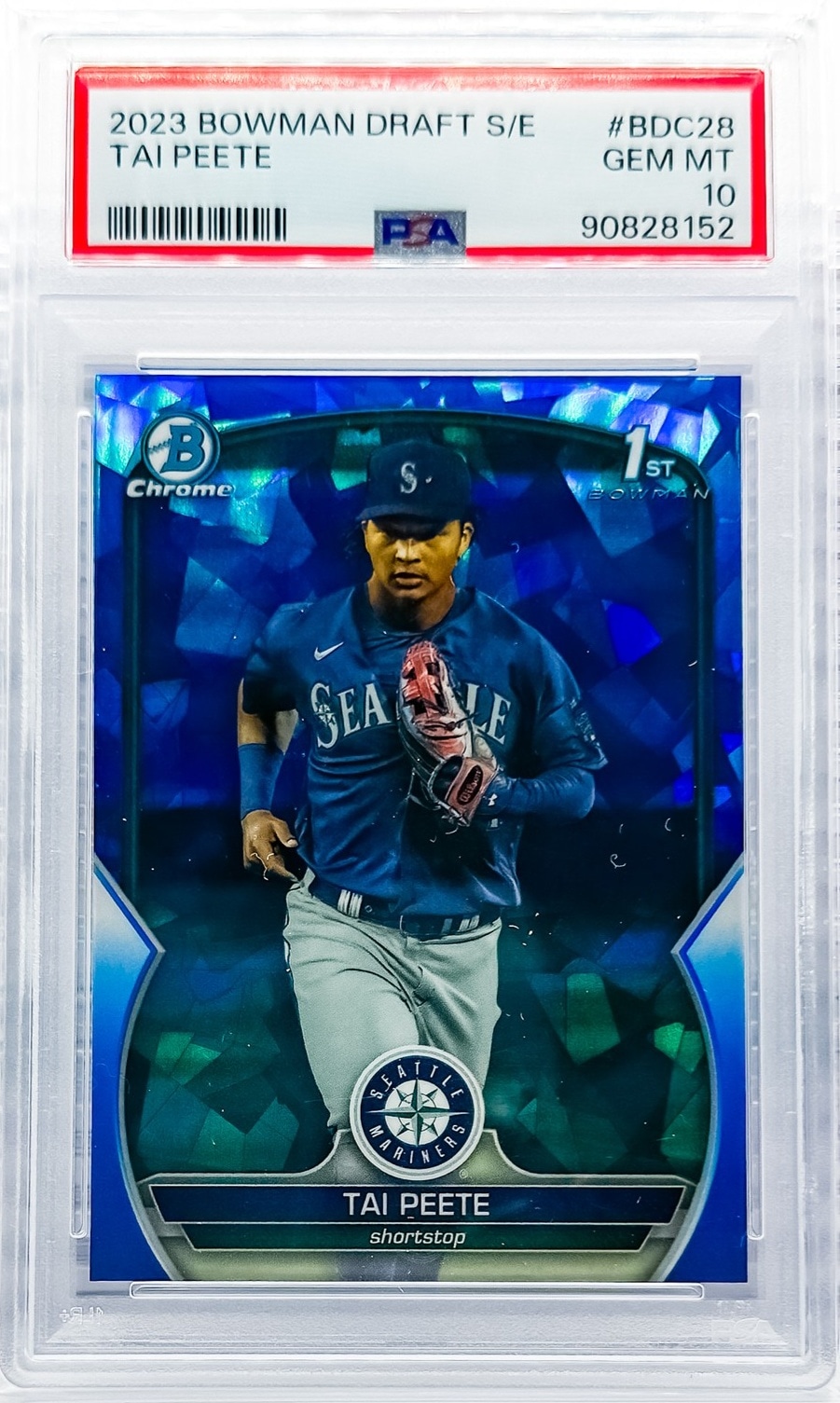 2023 Bowman Draft Sapphire Edition #BDC-28 Tai Peete PSA 10