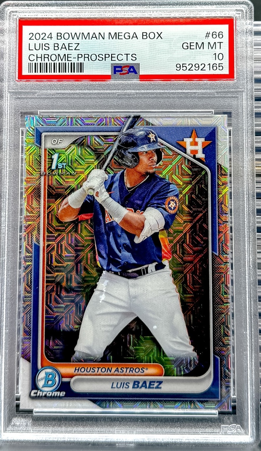 2024 Bowman #BCP-66 Luis Baez Chrome Prospects Mojo Refractors PSA 10