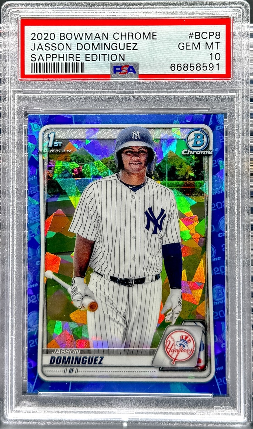 2020 Bowman Chrome Sapphire Edition #BCP-8 Jasson Dominguez PSA 10