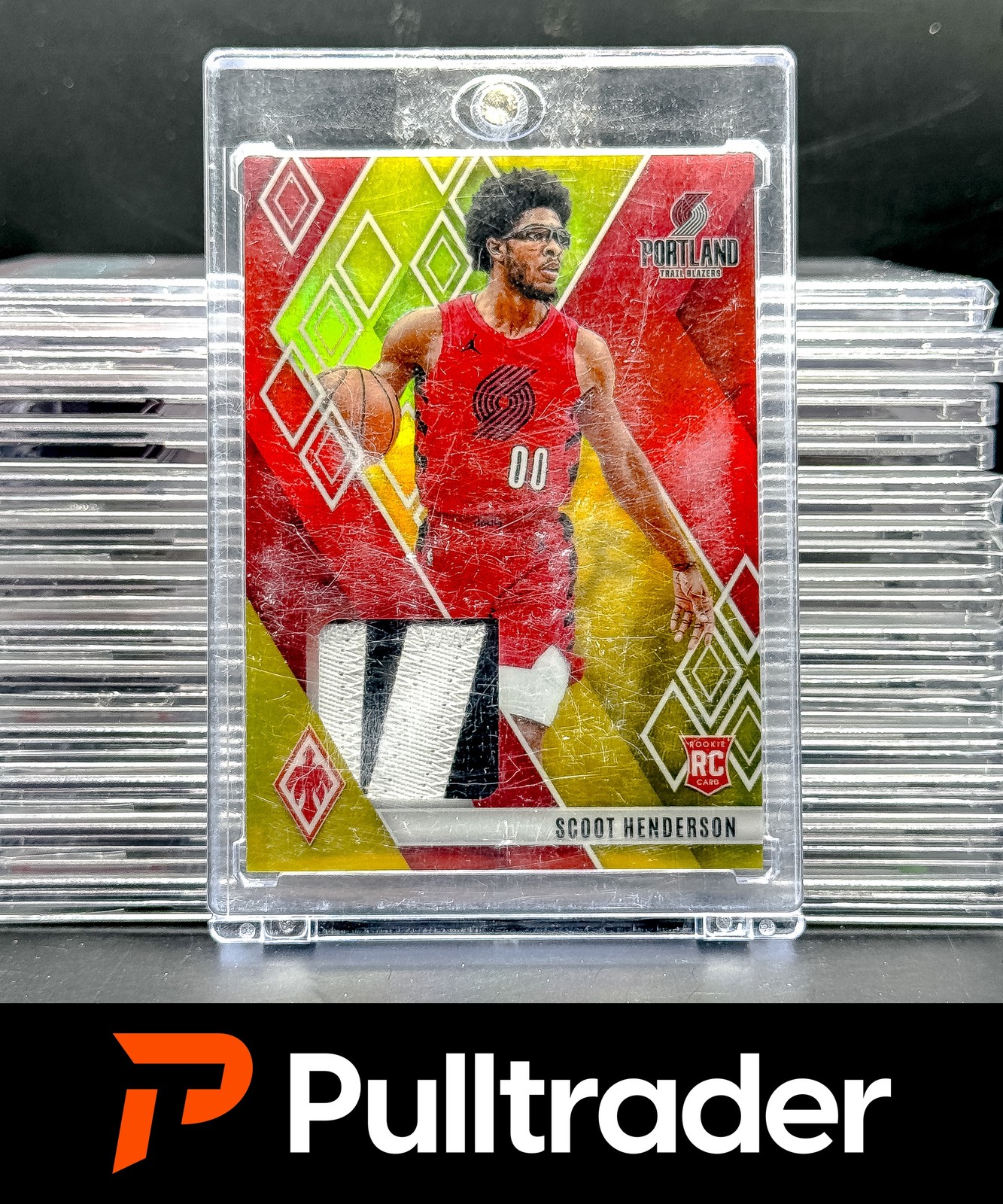 2023-24 Panini Phoenix Scoot Henderson Rookie Memorabilia Yellow #/49