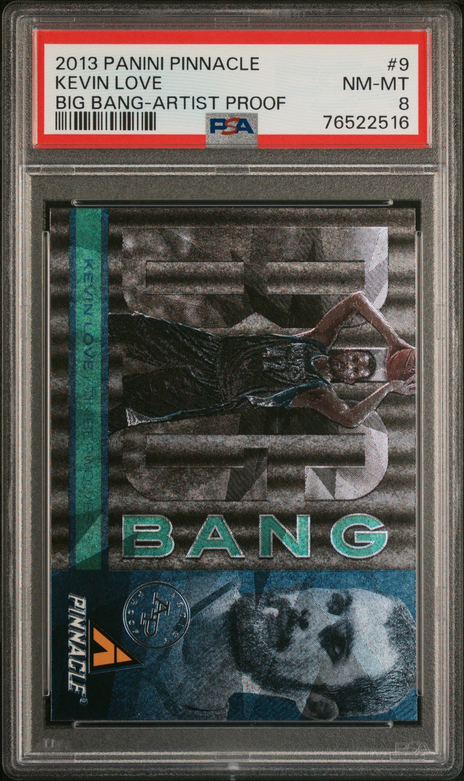 2013-14 Pinnacle #9 Kevin Love Big Bang Artist's Proofs PSA 8