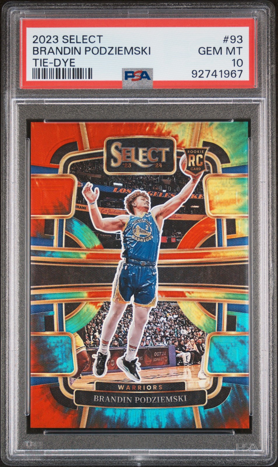 2023 Select Brandin Podziemski Tie-Dye #/25 PSA 10
