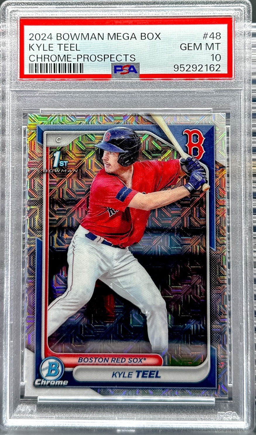 2024 Bowman #BCP-48 Kyle Teel Chrome Prospects Mojo Refractors PSA 10