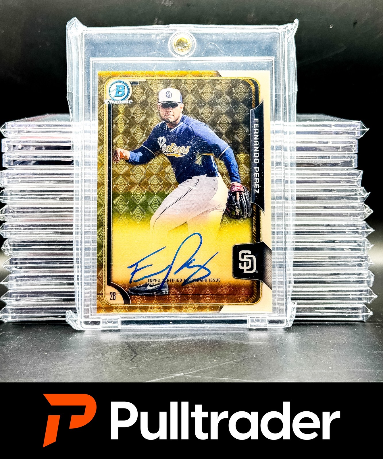 2015 Bowman Chrome 1/1 Superfractor Fernando Perez Auto Padres Rays