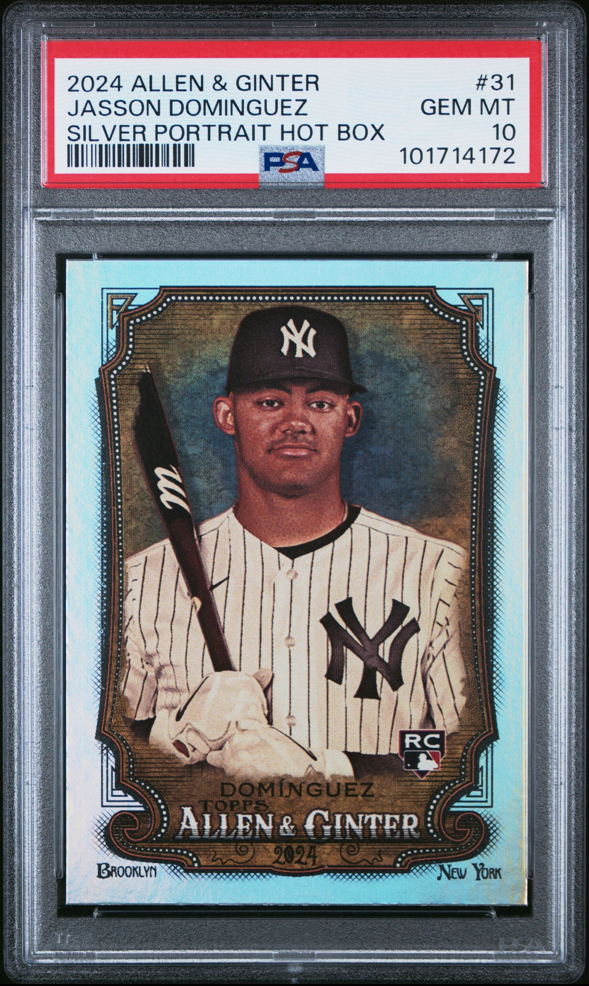 2024 Allen & Ginter Jasson Dominguez Silver Portrait Hot Box PSA 10