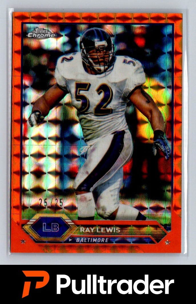 2023 Topps Composite Ray Lewis Chrome Orange Geometric Refractor 25/25