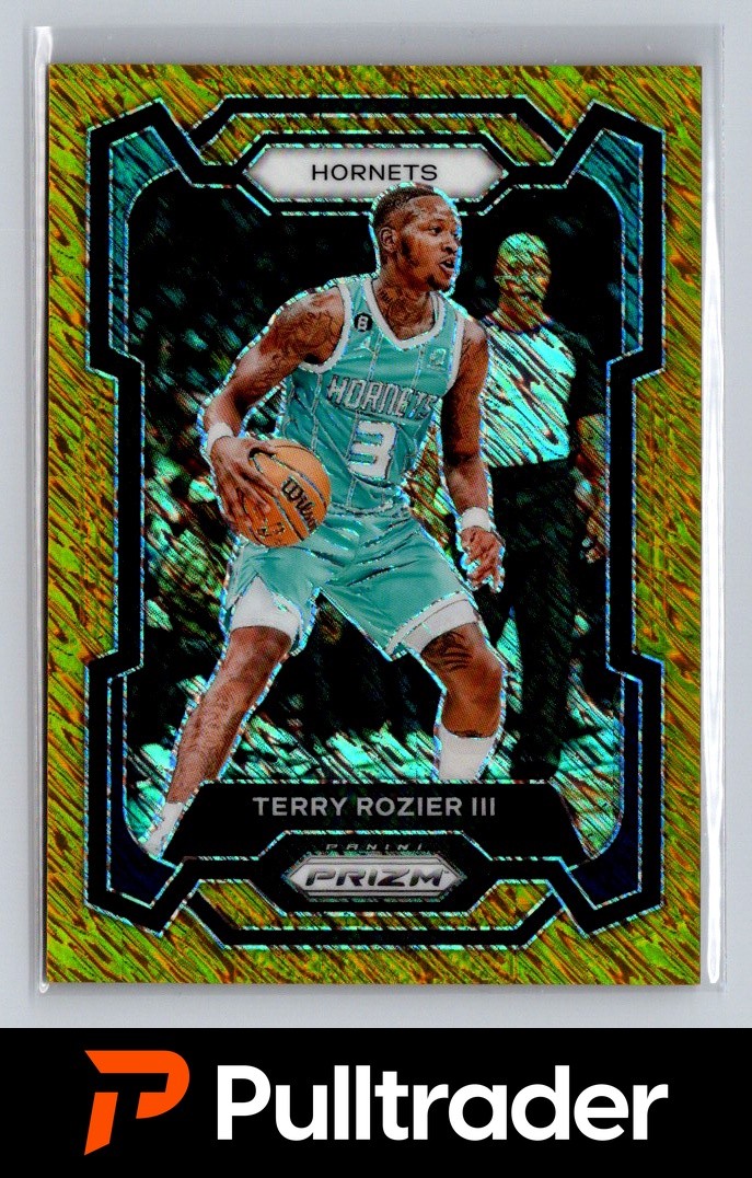 2023-24 Panini Prizm #90 Terry Rozier III Prizms Gold Shimmer FOTL #/10