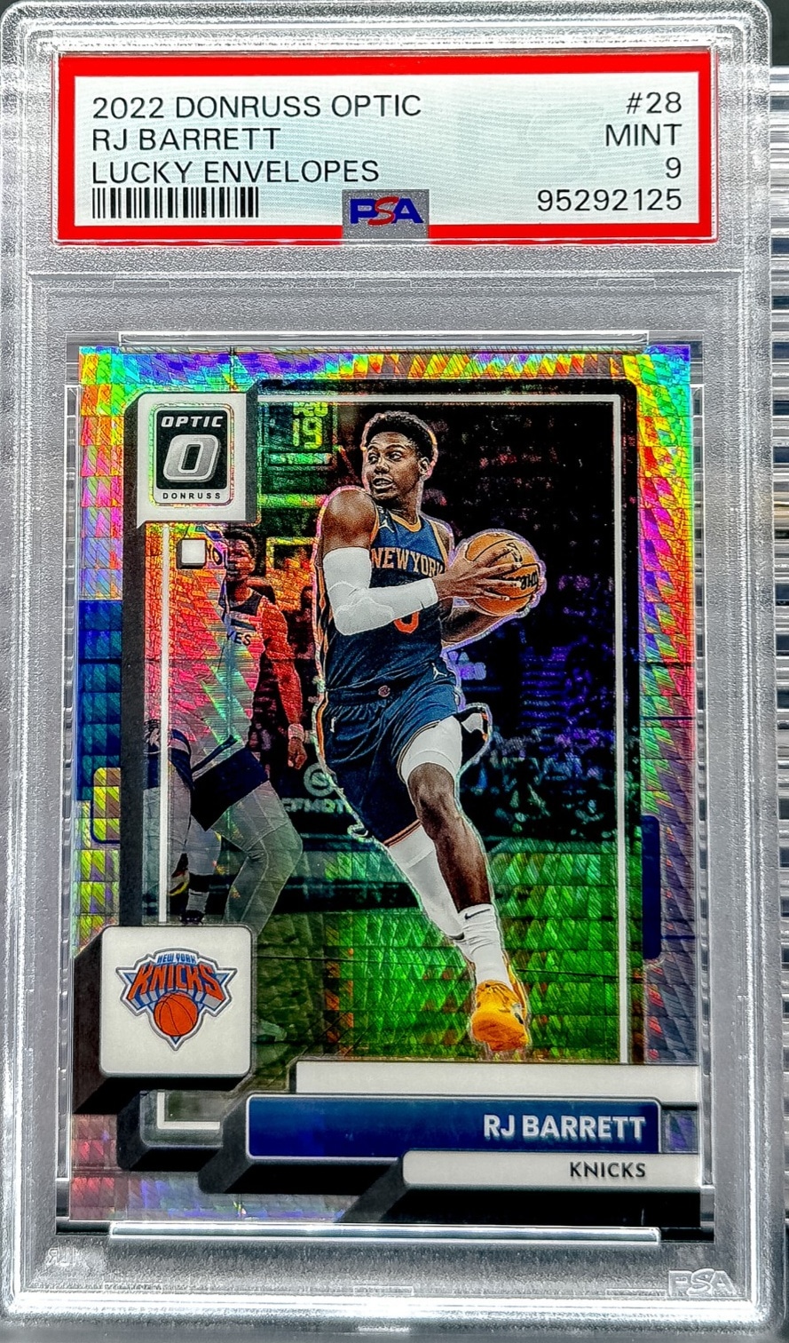 2022-23 Donruss Optic #28 RJ Barrett Lucky Envelopes PSA 9 #/8