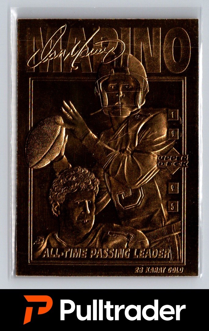 1995 Upper Deck Dan Marino 23 Karat Gold All-Time Passing Leader 08550/20000