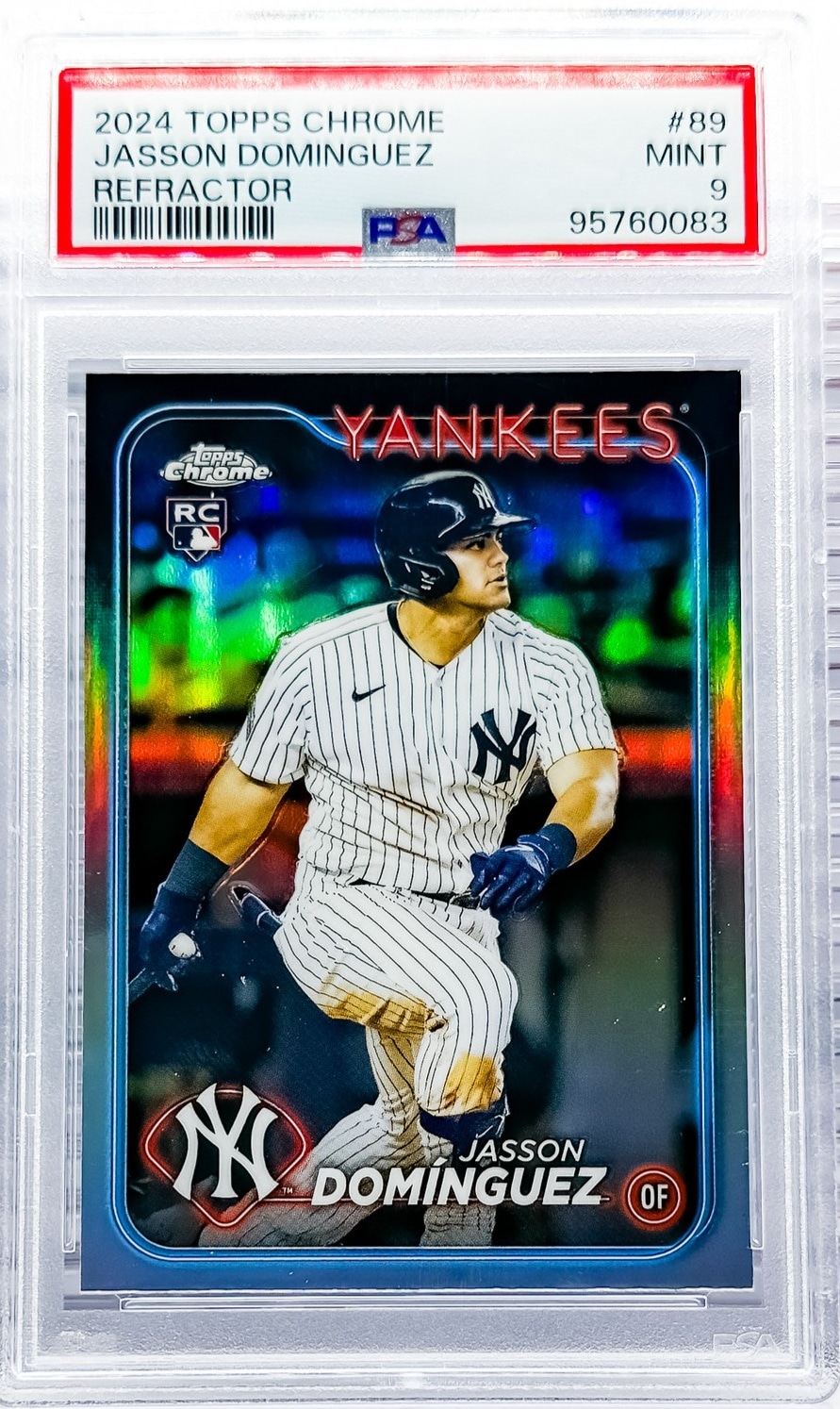 2024 Topps Chrome #89 Jasson Domínguez Refractors PSA 9