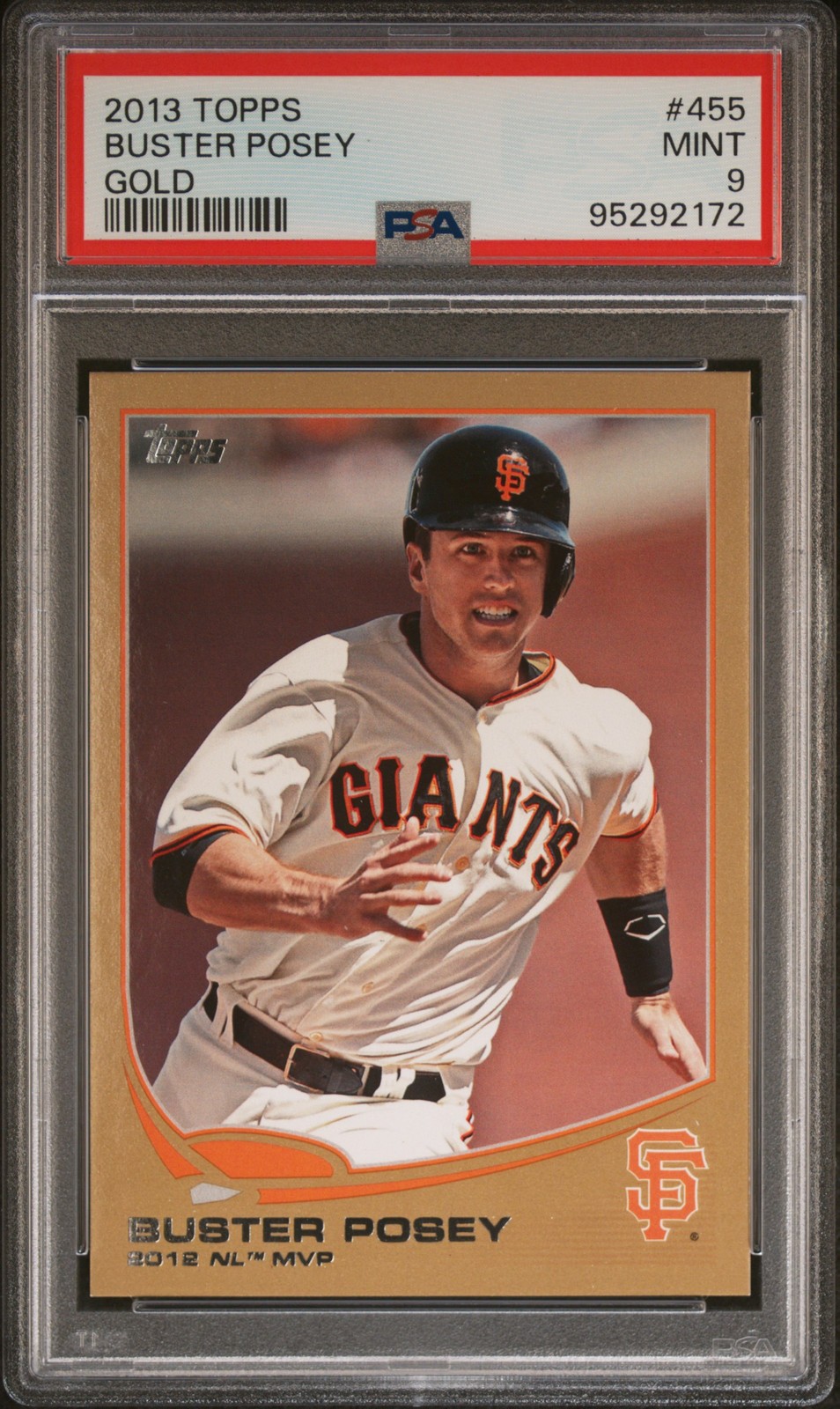 2013 Topps #455 Buster Posey Gold 1019/2013 PSA 9
