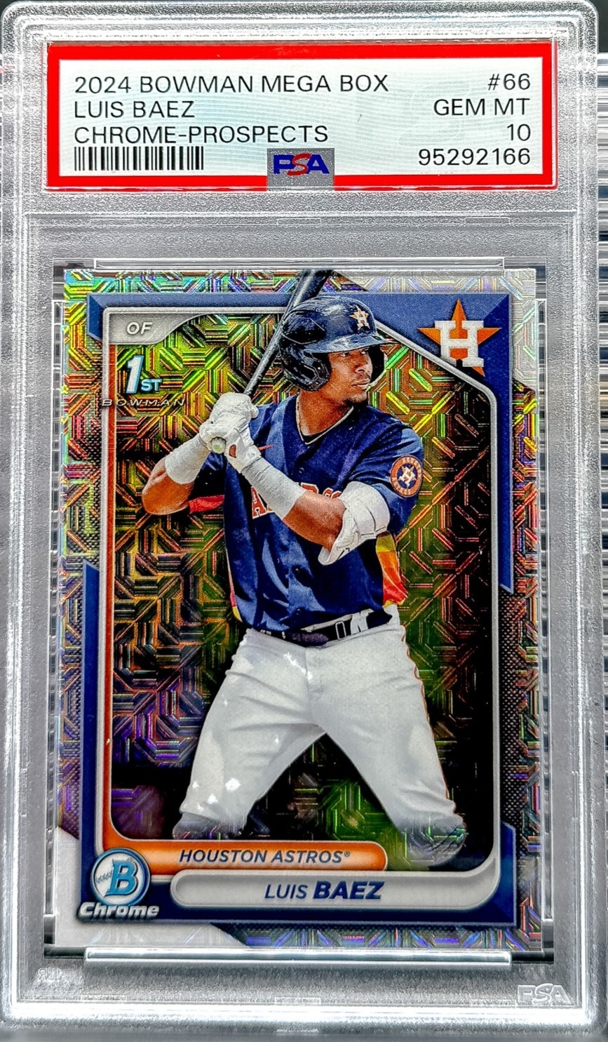 2024 Bowman #BCP-66 Luis Baez Chrome Prospects Mojo Refractors PSA 10