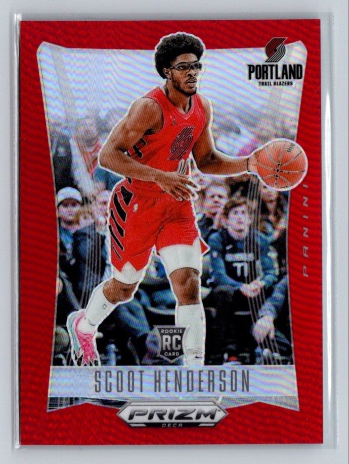 2023-24 Panini Prizm Deca #213 Scoot Henderson Prizms Red #/199