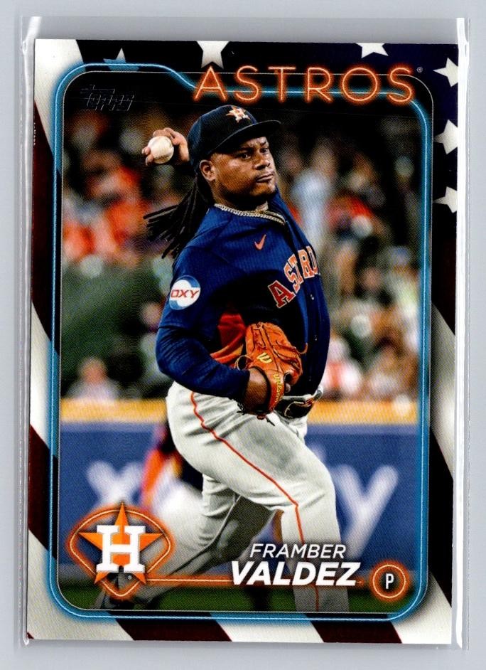 2024 Topps #220 Framber Valdez Independence Day #/76