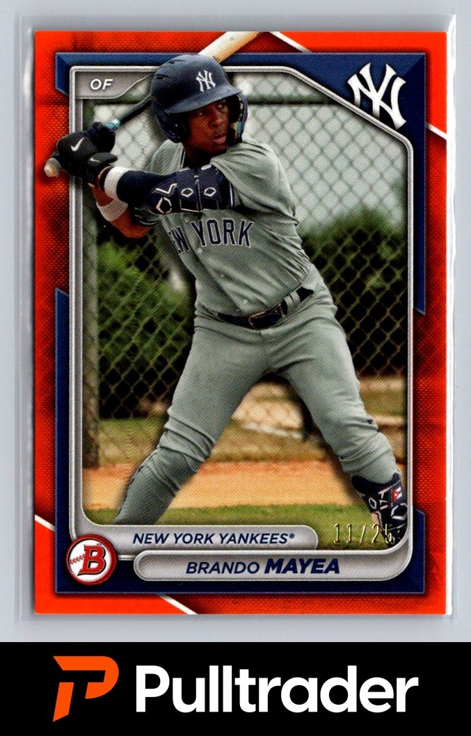 2024 Bowman Brando Mayea Orange 11/25 SSP Yankees