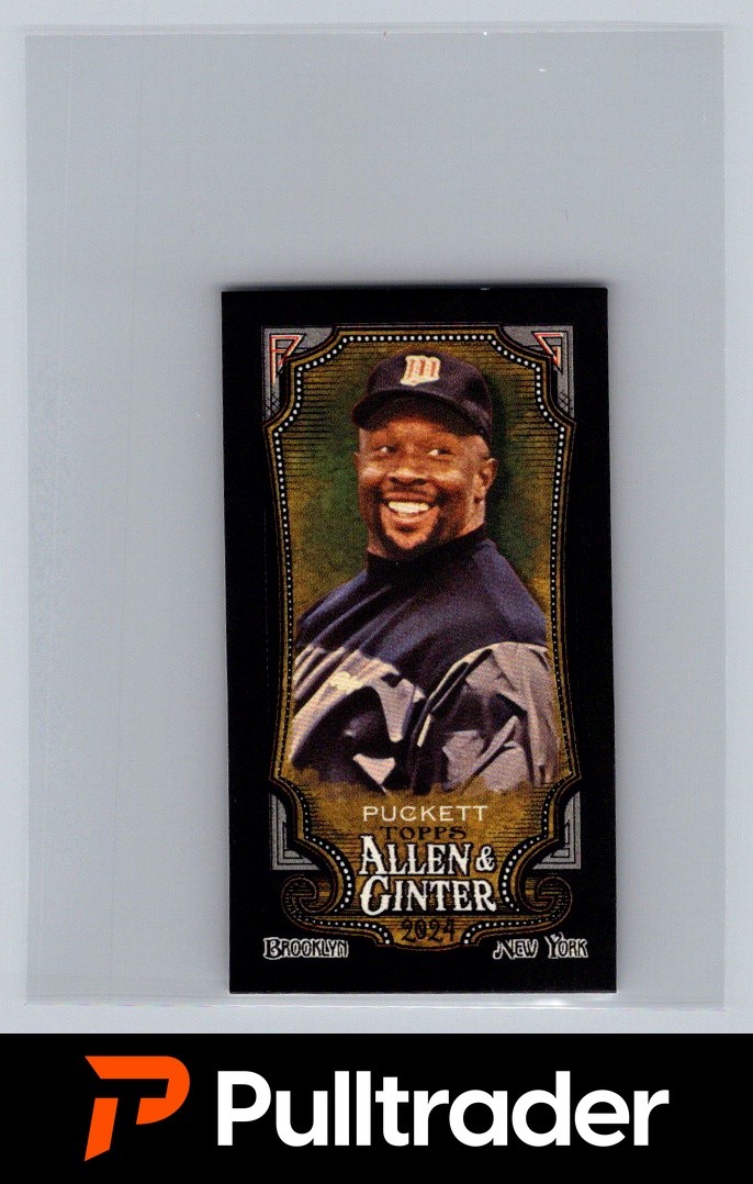 2024 Topps Allen & Ginter #153 Kirby Puckett Mini Black Border