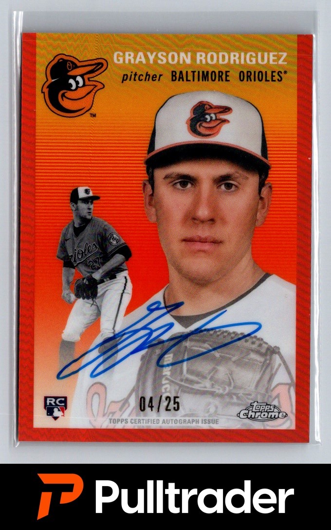2023 Topps Chrome Platinum Grayson Rodriguez Auto Orange Refractor 04/25