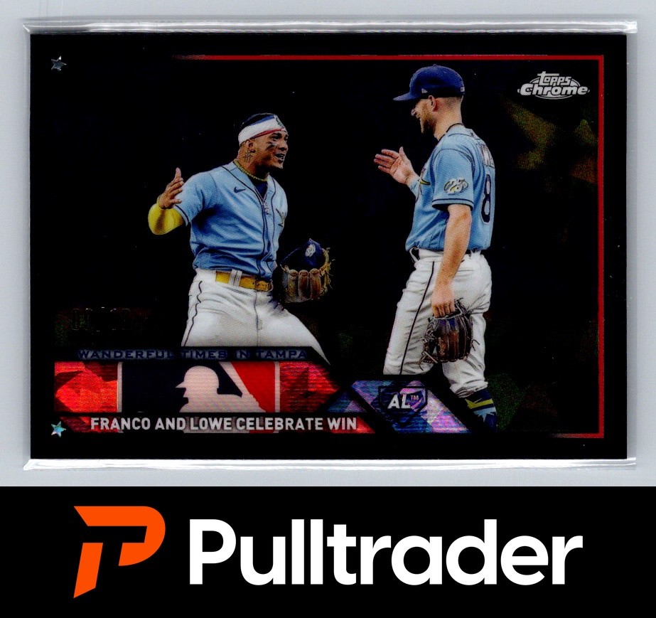 2023 Topps Chrome Update Sapphire Wander Franco / Brandon Lowe Black #/10